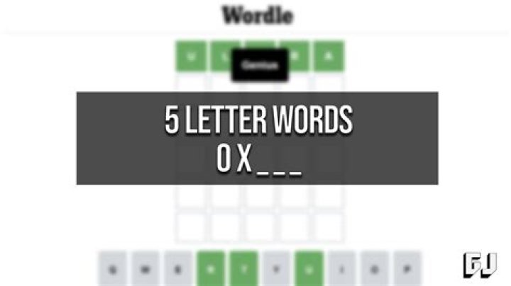 5 letter words starting with OX – Wordle Game Help