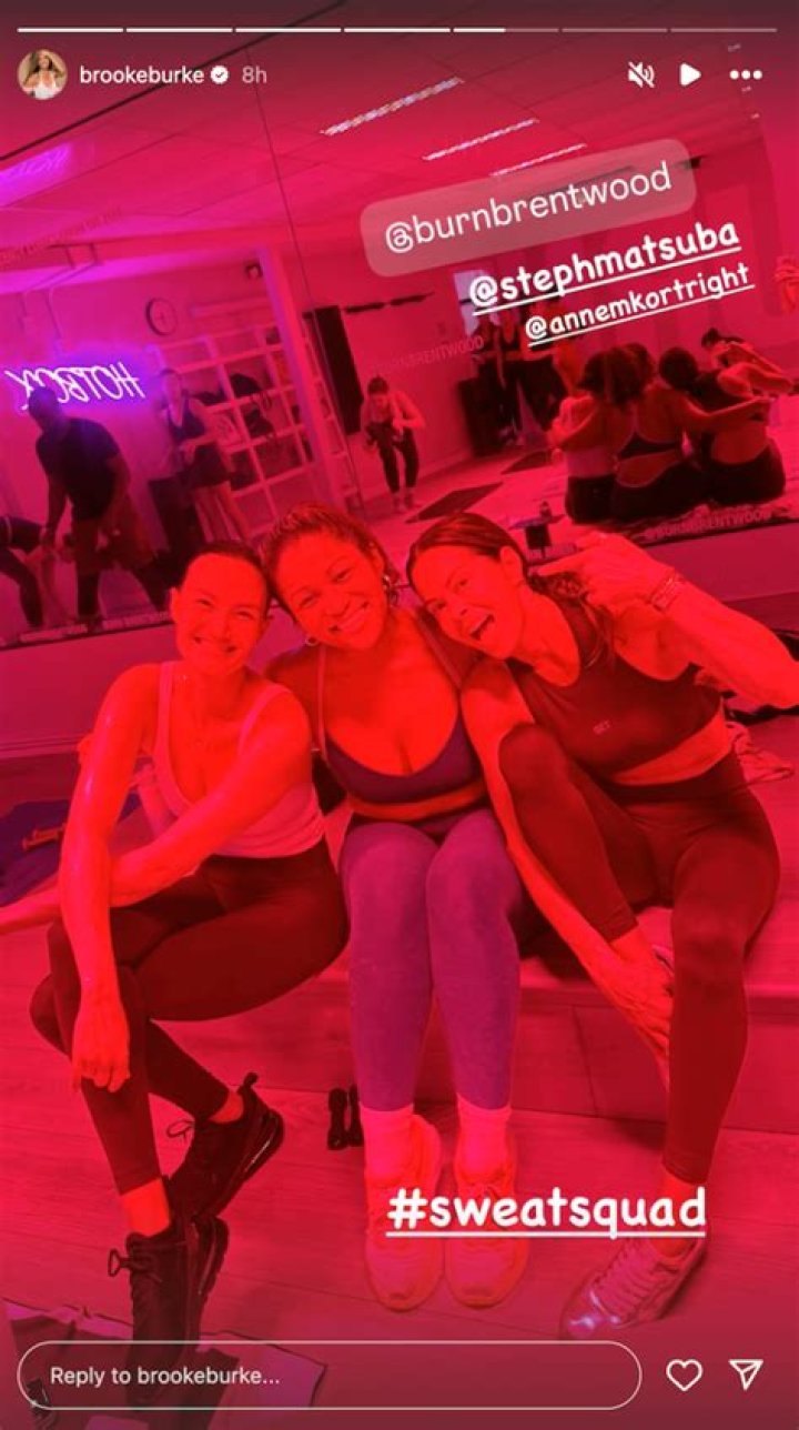 Anne Marie Kortright in Workout Gear Poses With Brooke Burke