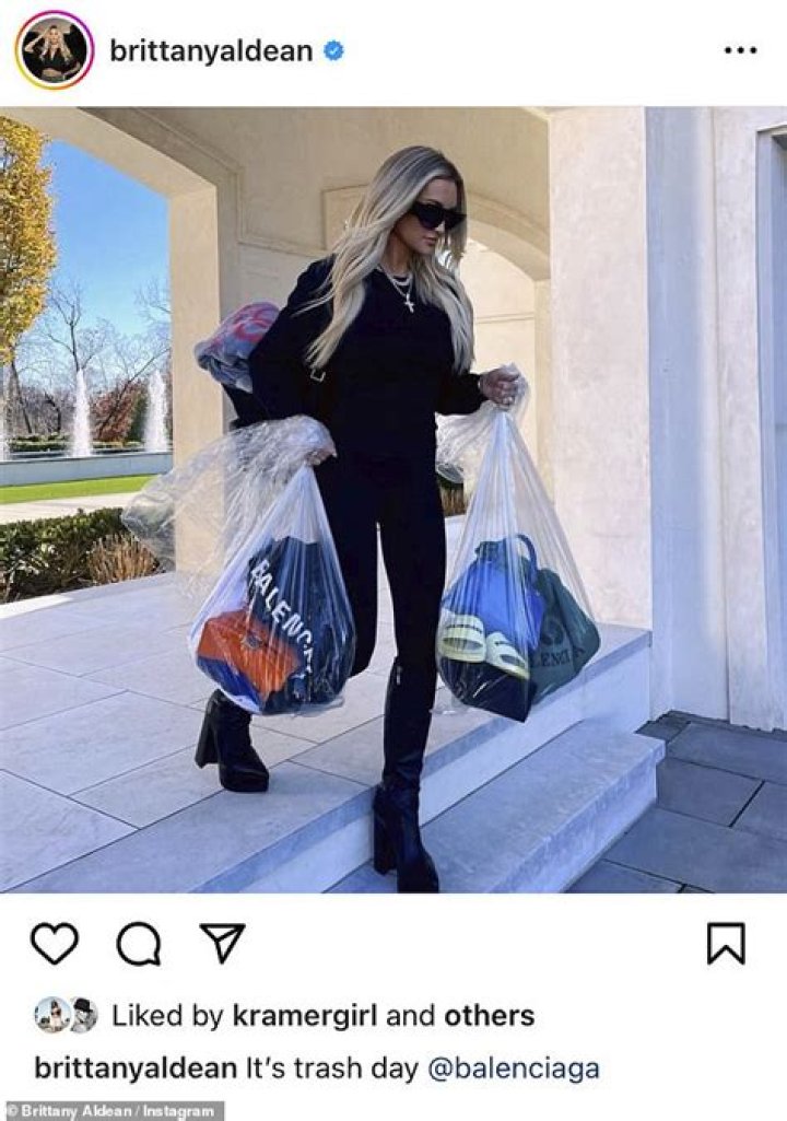 Brittany Aldean dumps her Balenciaga bags, calls them ‘trashy’