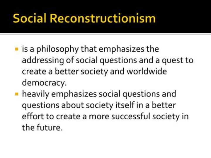 Characteristics of social reconstructionist curriculum