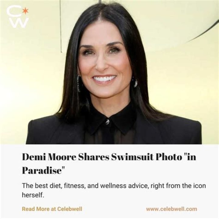 Demi Moore Shares Swimsuit Photo "in Paradise"