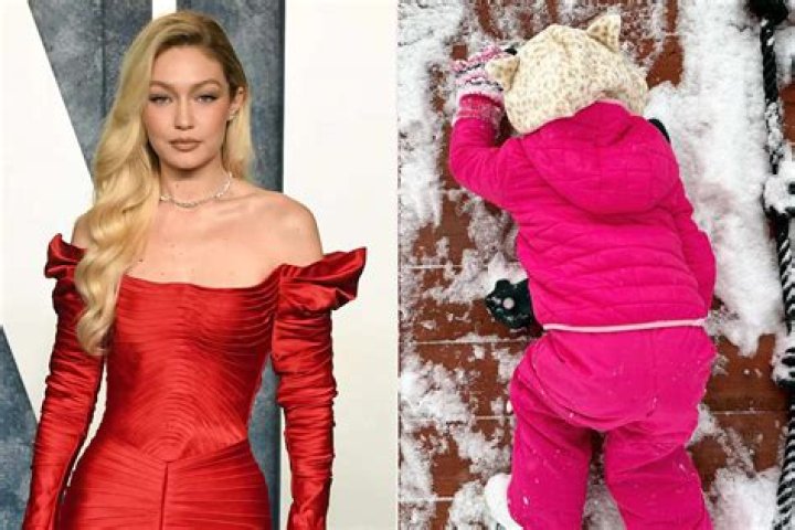 Gigi Hadid Posts Adorable New Pic Of Baby Khai In A Personalized Pink Snowsuit!