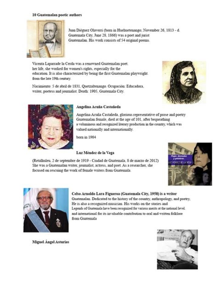 Famous Guatemalan Poets