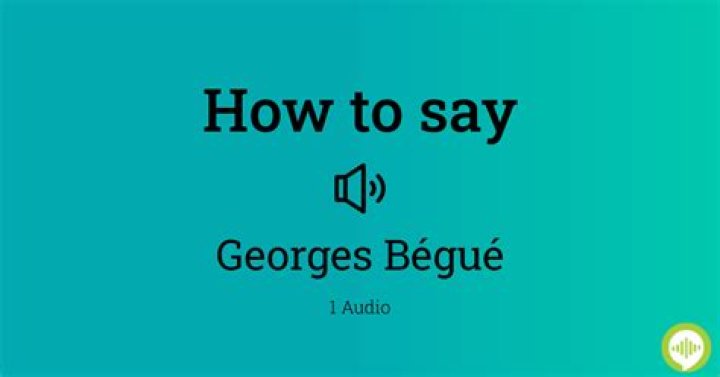 How to pronounce georges