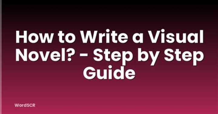 How to write a visual novel