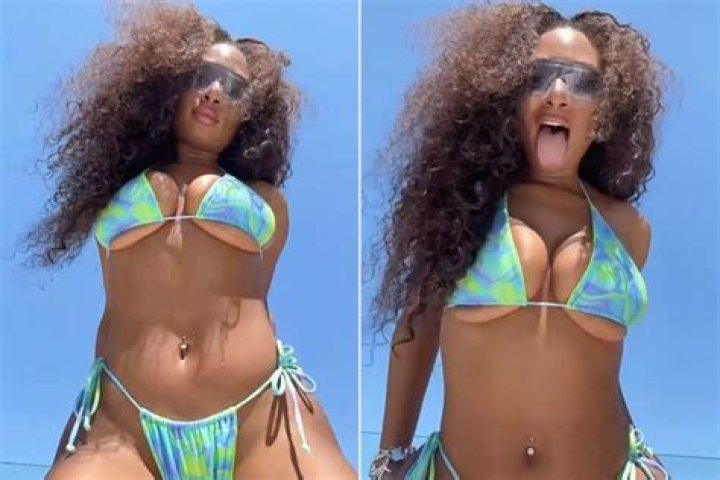 Megan Thee Stallion Shows Off Fit Figure in Powder Blue Bikini — Celebwell