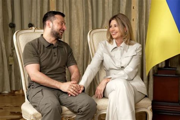 President Of Ukraine Volodymyr Zelensky And Chastain Met