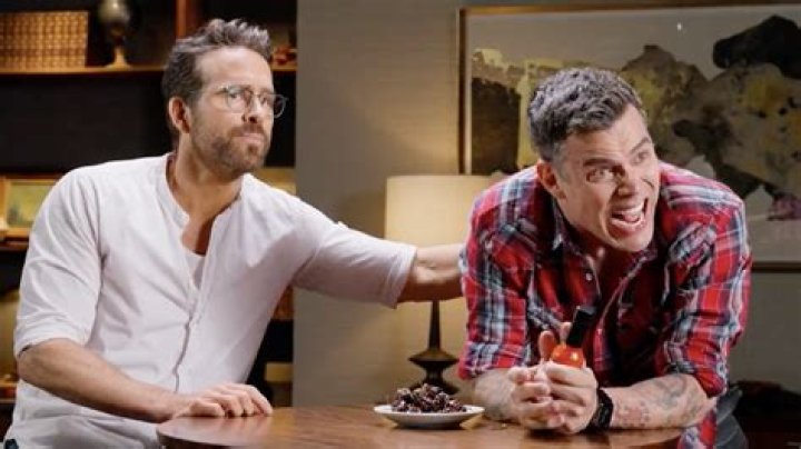 Ryan Reynolds promotes his marketing software company by making Steve-O eat Carolina Reaper peppers, for some reason