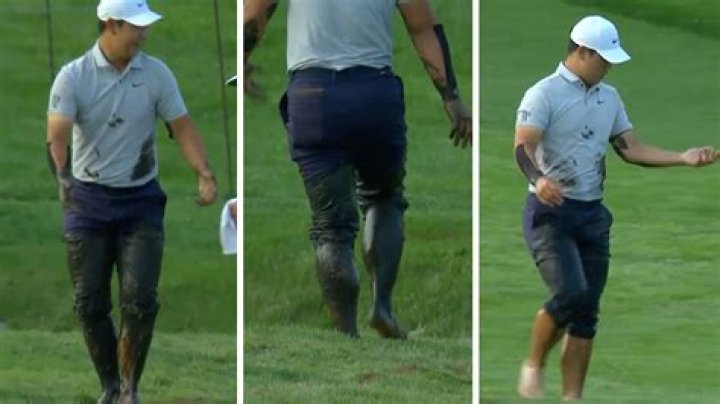 Tom Kim falls into mud mid-round at PGA Championship in Oak Hill Country Club, New York: Watch video