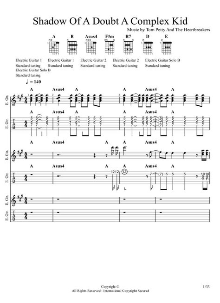 Tom Petty’s
Shadow Of A Doubt (A Complex Kid) Lyrics