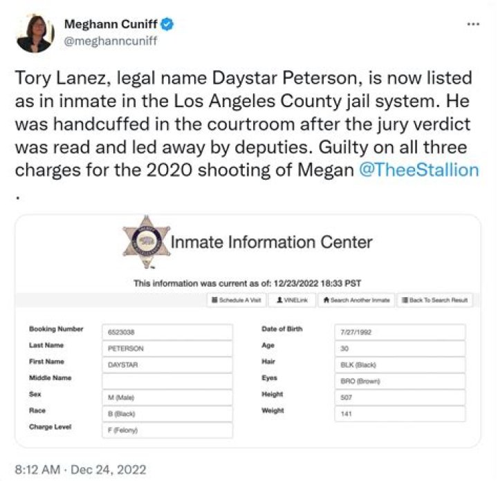 Tory Lanez height and weight