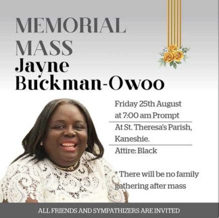 Veteran Actress And Journalist Jayne Buckman-Owoo Passed Away