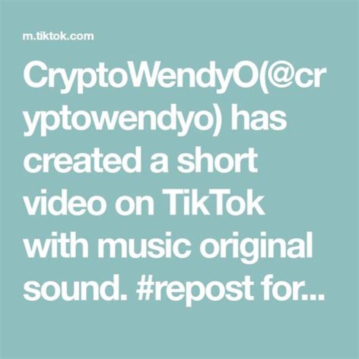 WendyO TikTok: Cryptowendyo Husband Age, And Net Worth