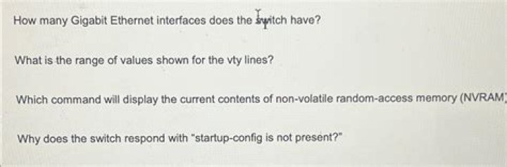 Why does the switch respond with startup config is not present